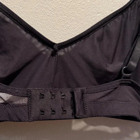 Smoothiez by Aerie Black Mesh Sheer See Through Unlined Wireless Bralette Bra - Picture 7 of 9